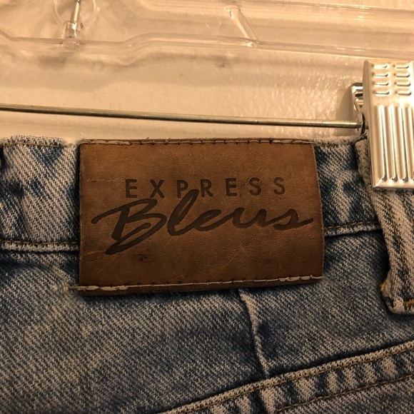 Vintage 1990s Express Bleus High Waisted Light Wash Mom Jeans - Picture 4 of 4